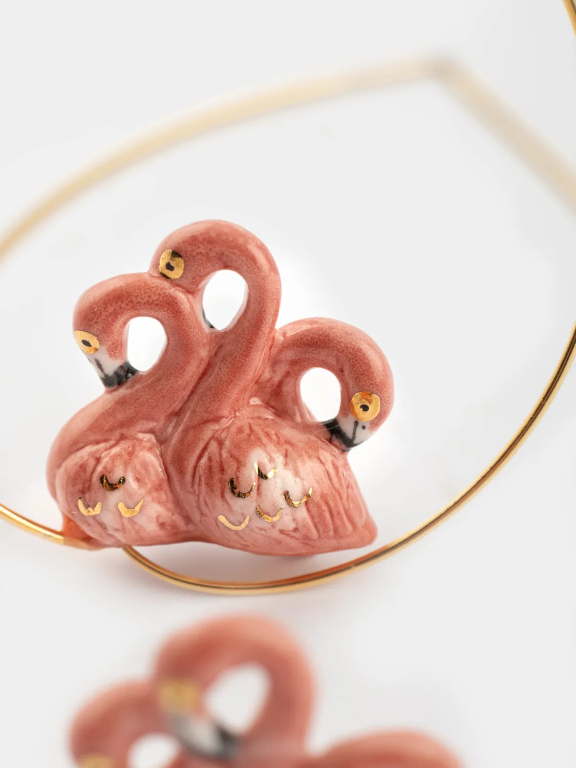 Nach Bijoux Aloha flamants roses grandes créoles 5 cm