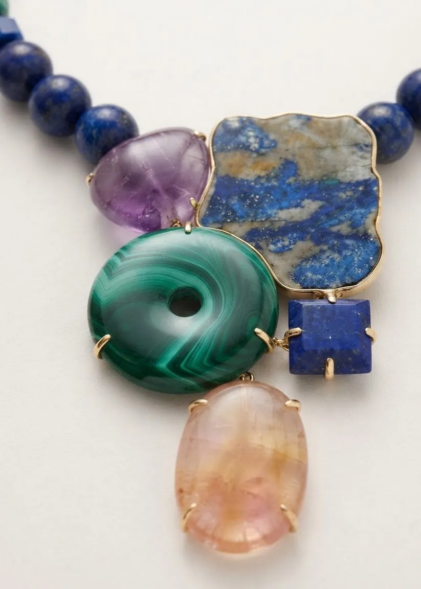 Philippe Ferrandis collier unique lapis azurite