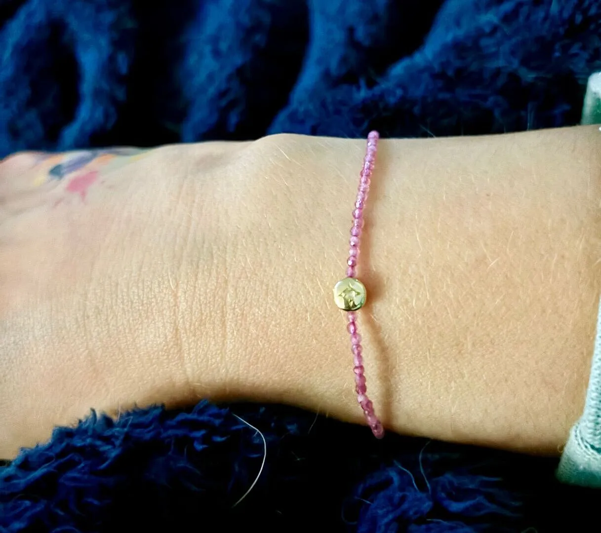 Astrid & Miyu Tourmaline October bracelet or massif