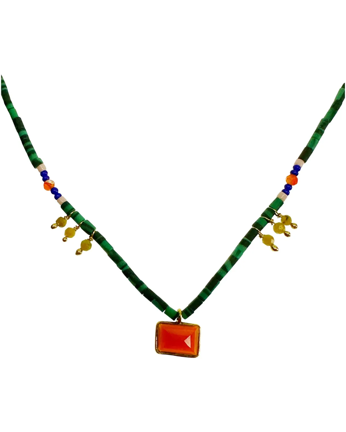 Le Fourbi de Capucine BL8 collier cornaline 50 cm