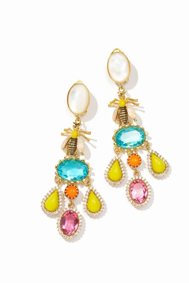 Philippe Ferrandis Alegoria boucles clips strass dorées