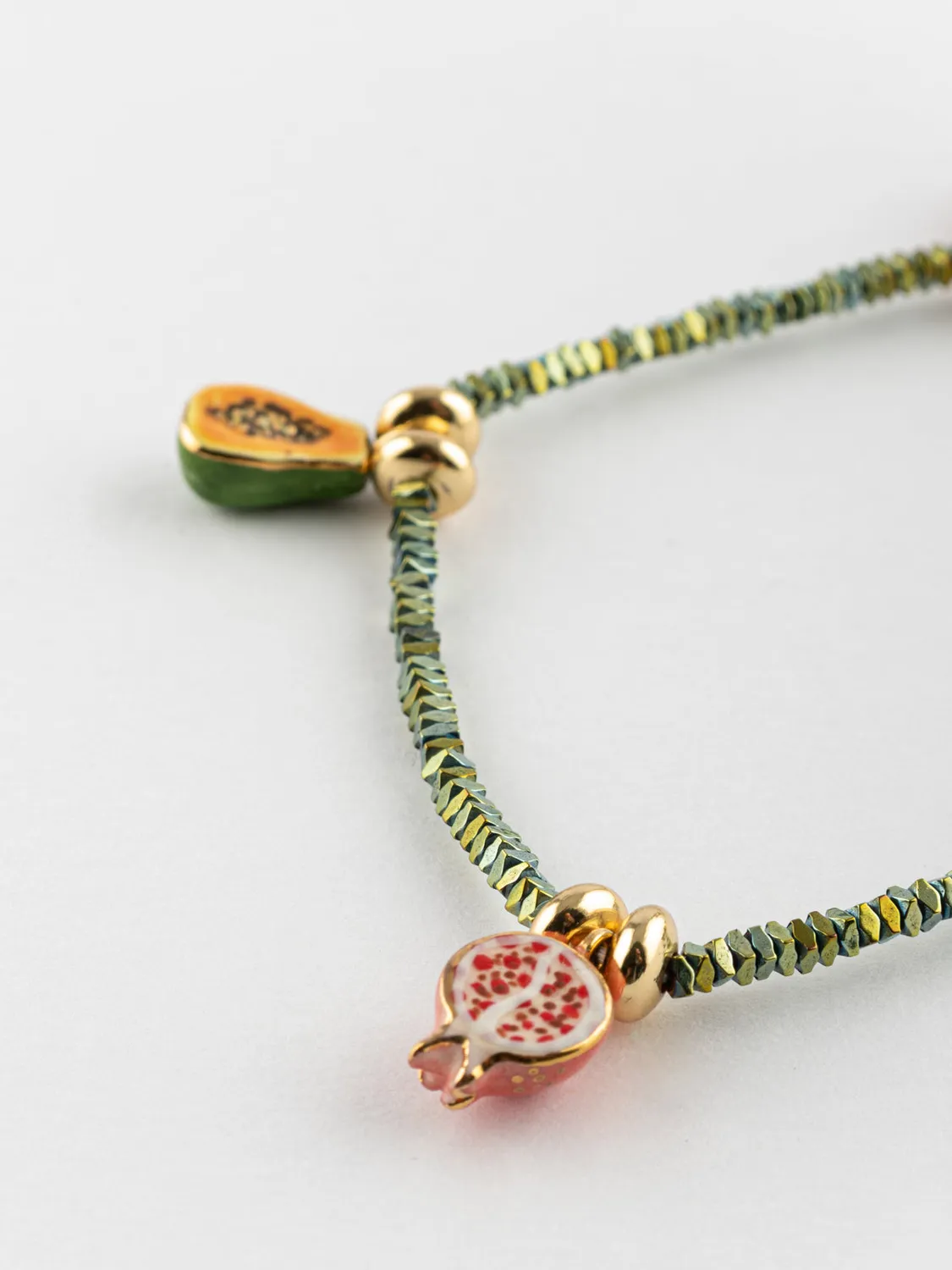 Nach Bijoux Hématite bracelet perles fruits coloré