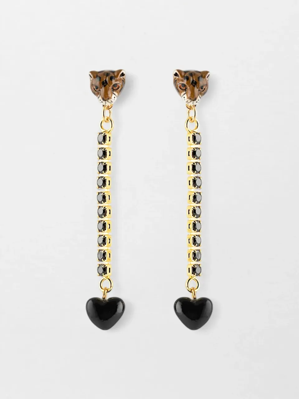 Nach Bijoux Premier amour boucles d'oreilles strass noires