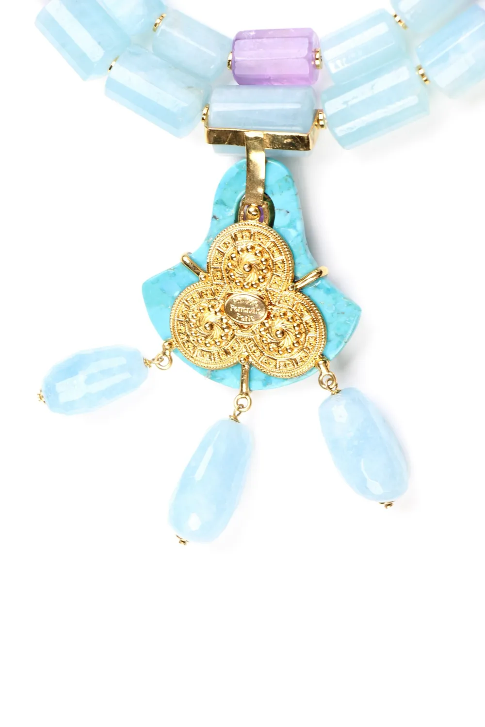 Philippe Ferrandis Pluie de Turquoise collier unique