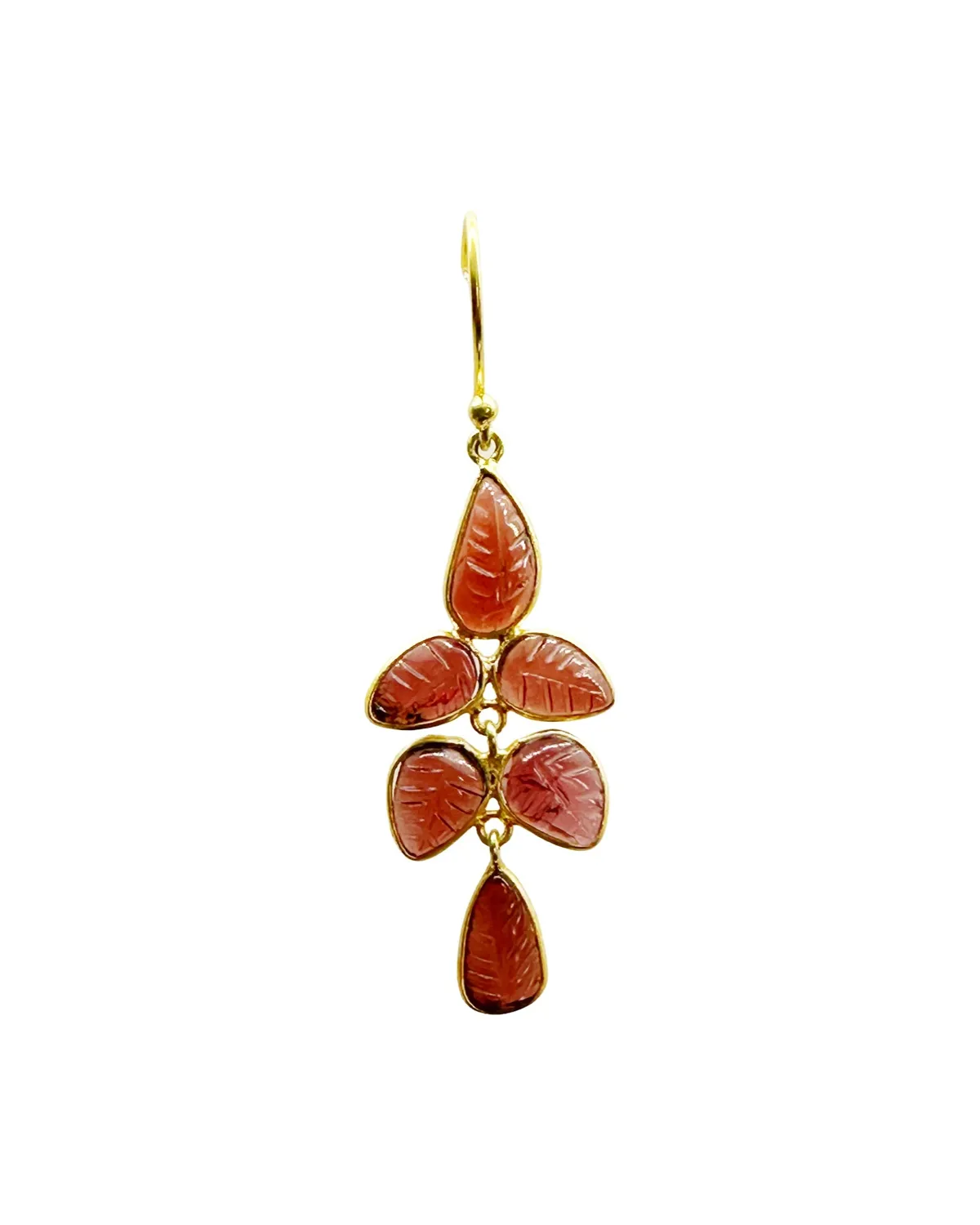 Le Fourbi de Capucine G17 boucles argent doré grenat