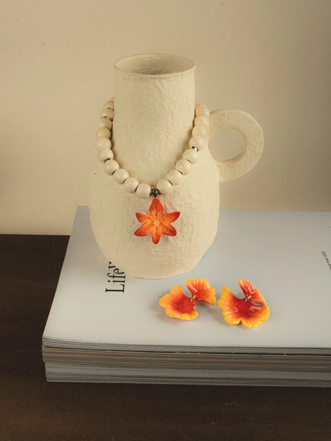Nach Bijoux Lys Tigrée collier perles ajustable 95 cm