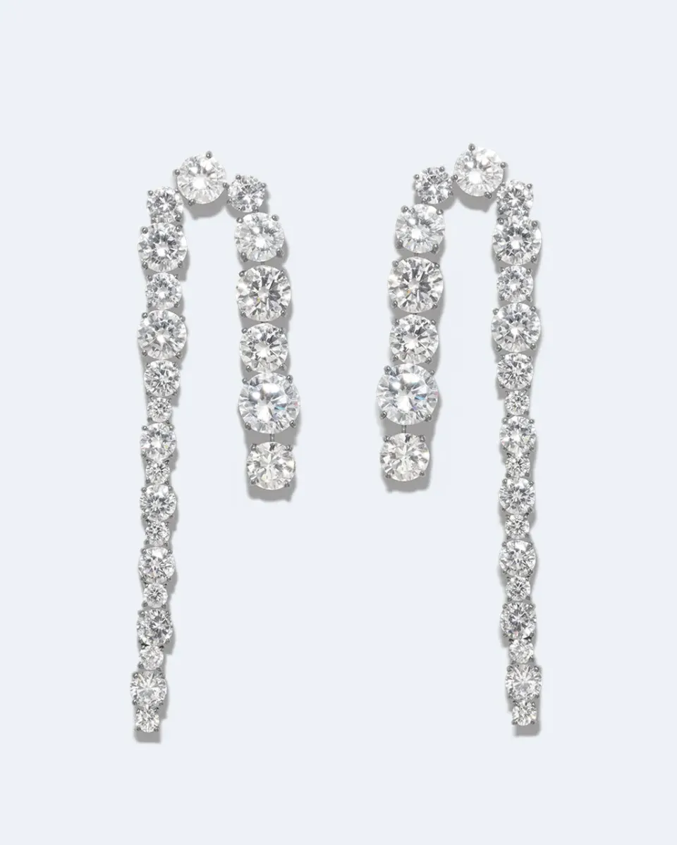 Completedworks Sleuth boucles d'oreilles zirconia argent