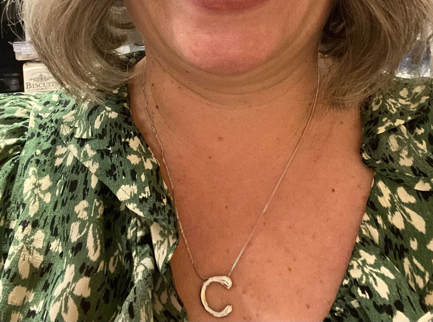 Astrid & Miyu Initial Bold C collier argent