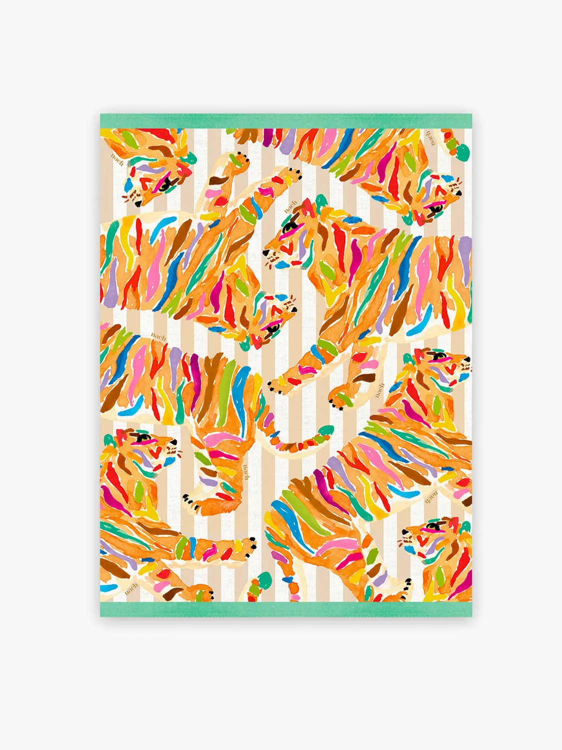 Nach Bijoux fouta Crazy Tiger drap de plage coton