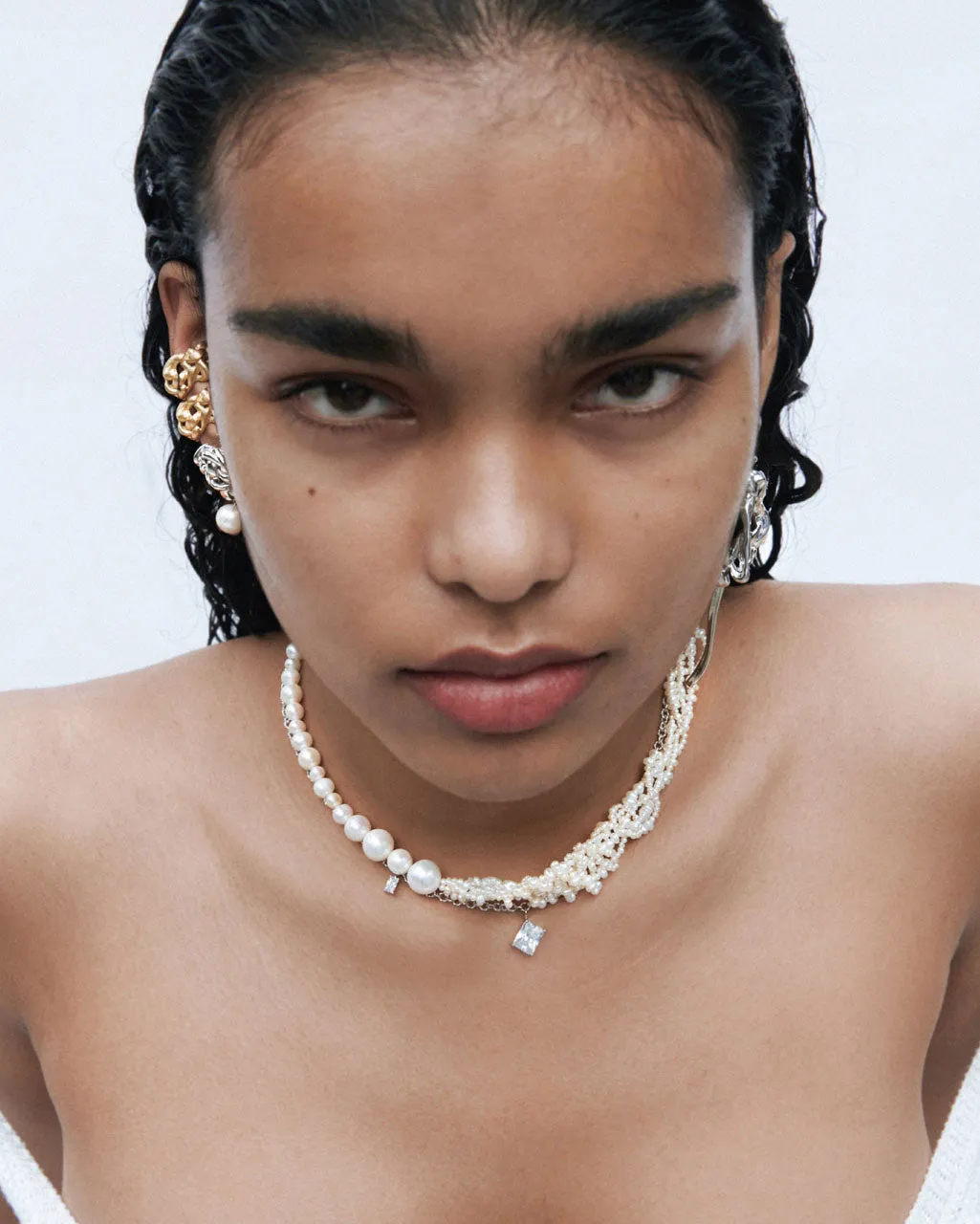 Completedworks Woven ear cuff vermeil recyclé