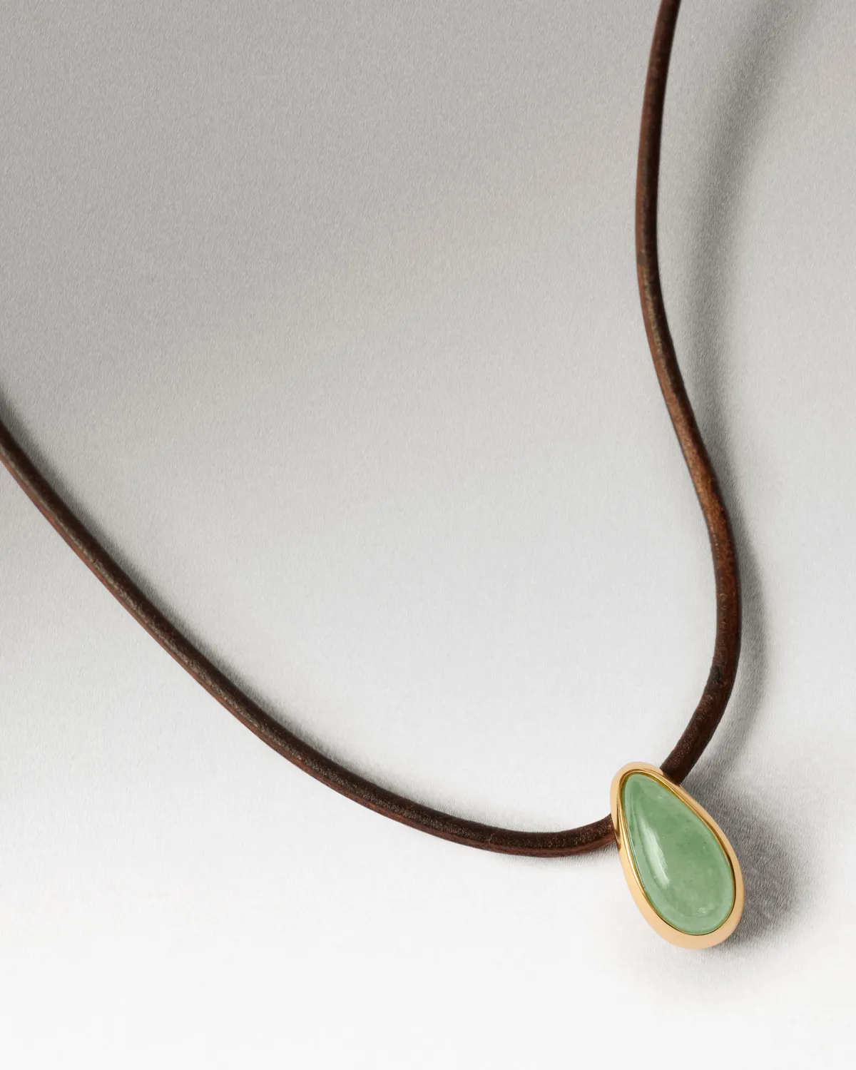 PDPAOLA Luna collier aventurine verte cordon
