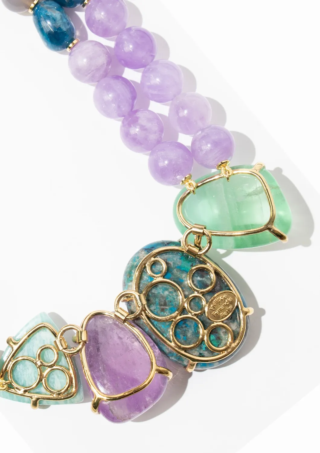 Philippe Ferrandis Pièce Unique collier améthyste chrysocolle