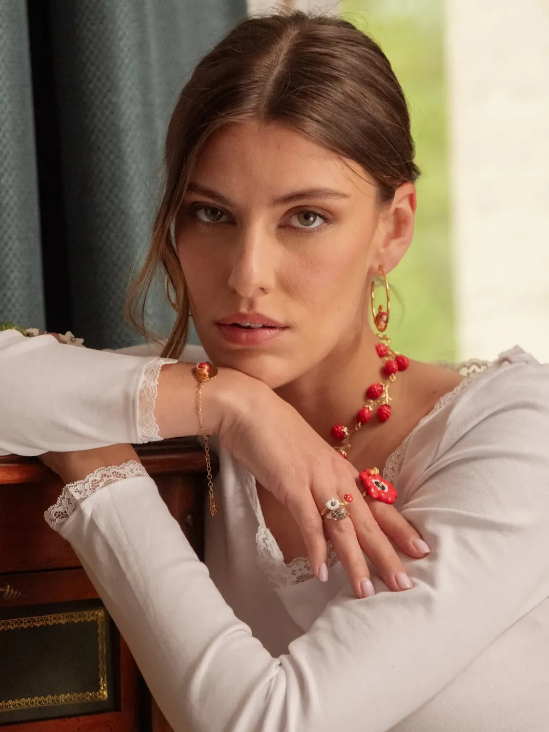 Nach Bijoux hérisson champignon bague ajustable