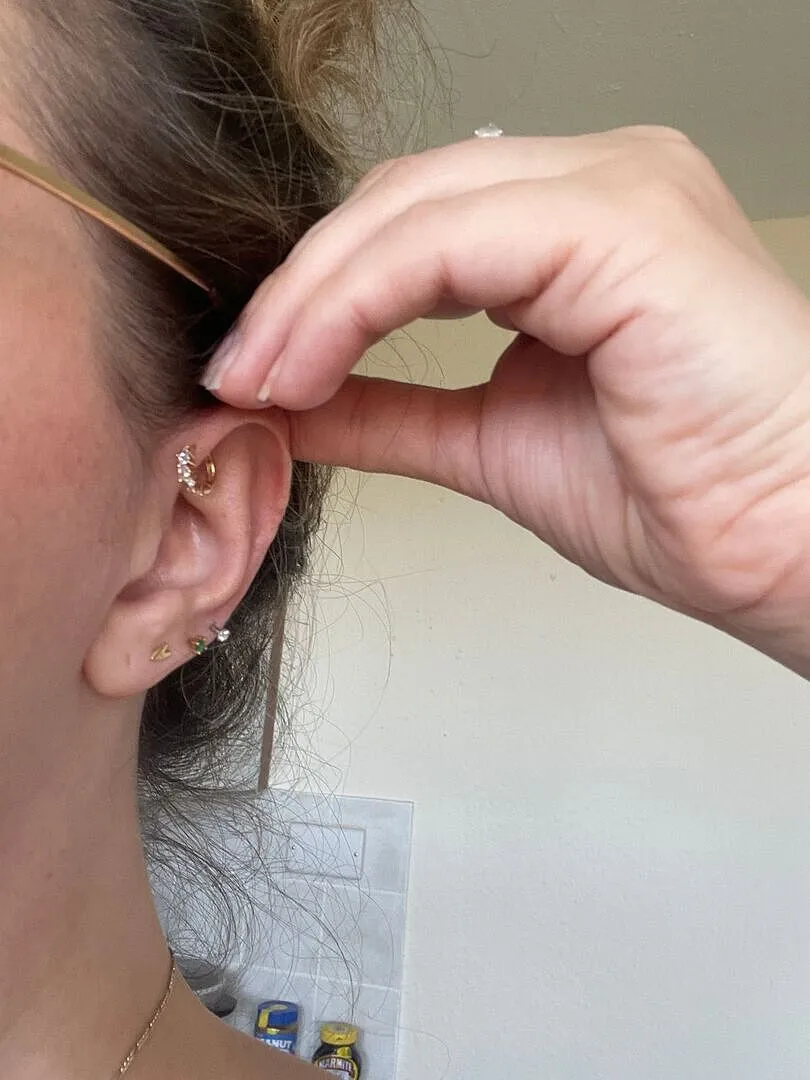Astrid & Miyu Celestial Crystal créoles doré 6.5mm