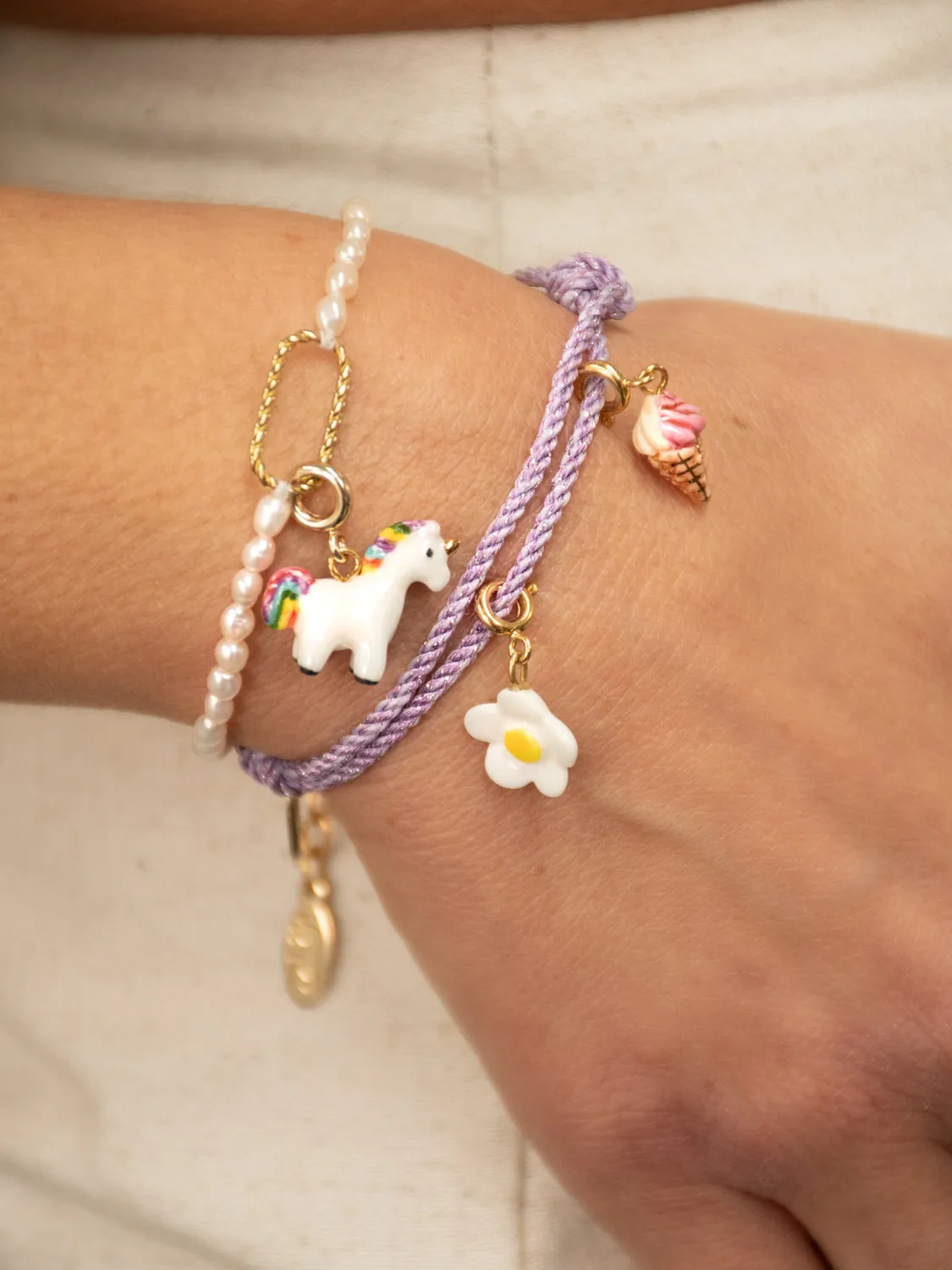 Nach Bijoux Mix and Match bracelet cordon violet personnalisable