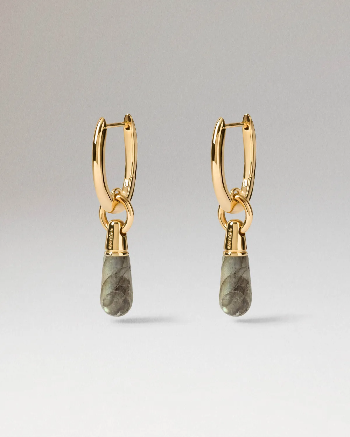 PDPAOLA Jupiter mono boucle pendante labradorite 33 mm