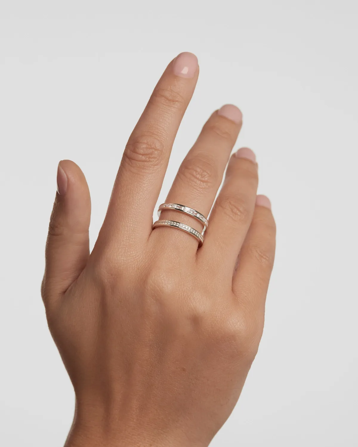 PDPAOLA Bianca bague argent zirconia blanche
