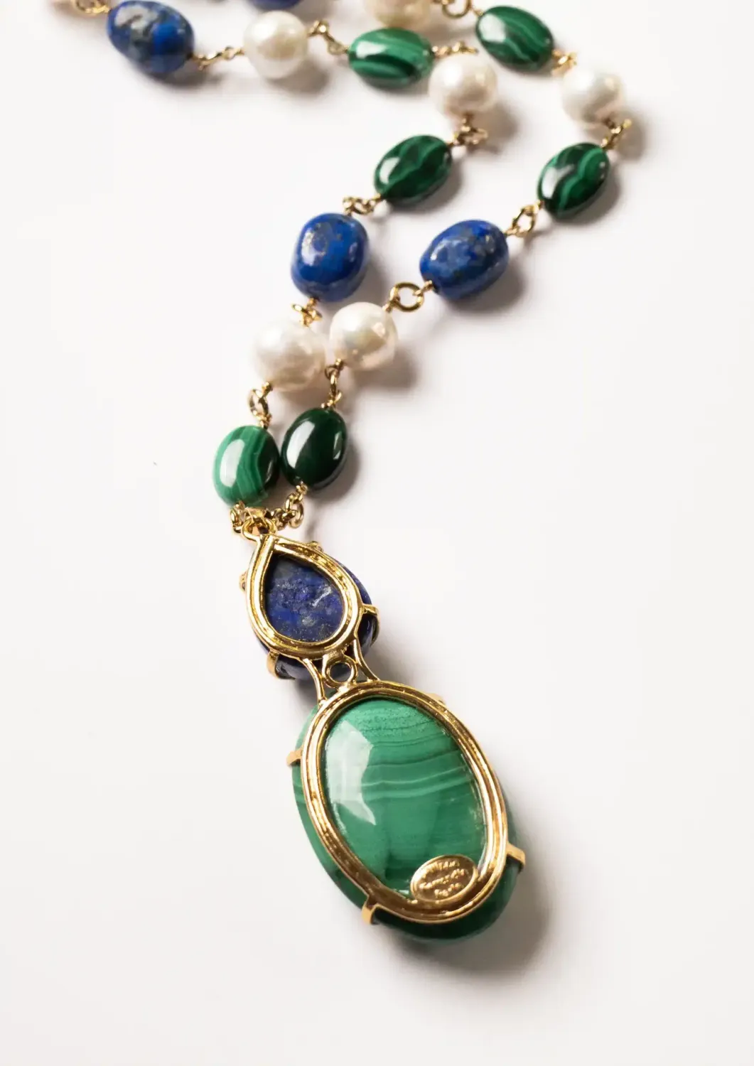 Philippe Ferrandis Pièces Uniques Rain of Pearls sautoir lapis