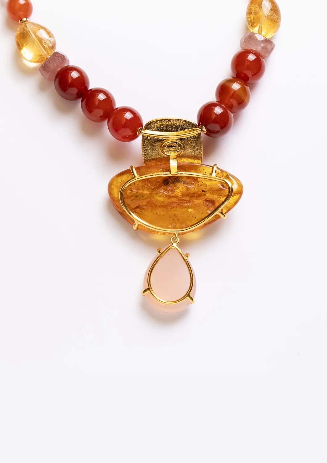 Philippe Ferrandis Sunset collier pièce unique cornaline