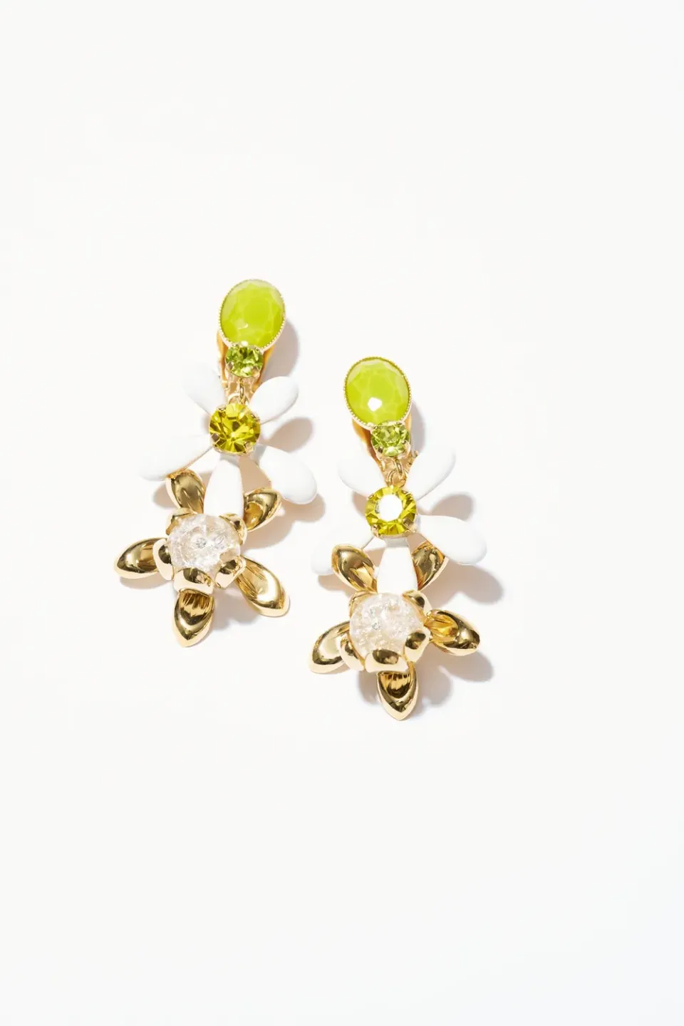 Philippe Ferrandis Neroli boucles clips longues roses 6,2 cm