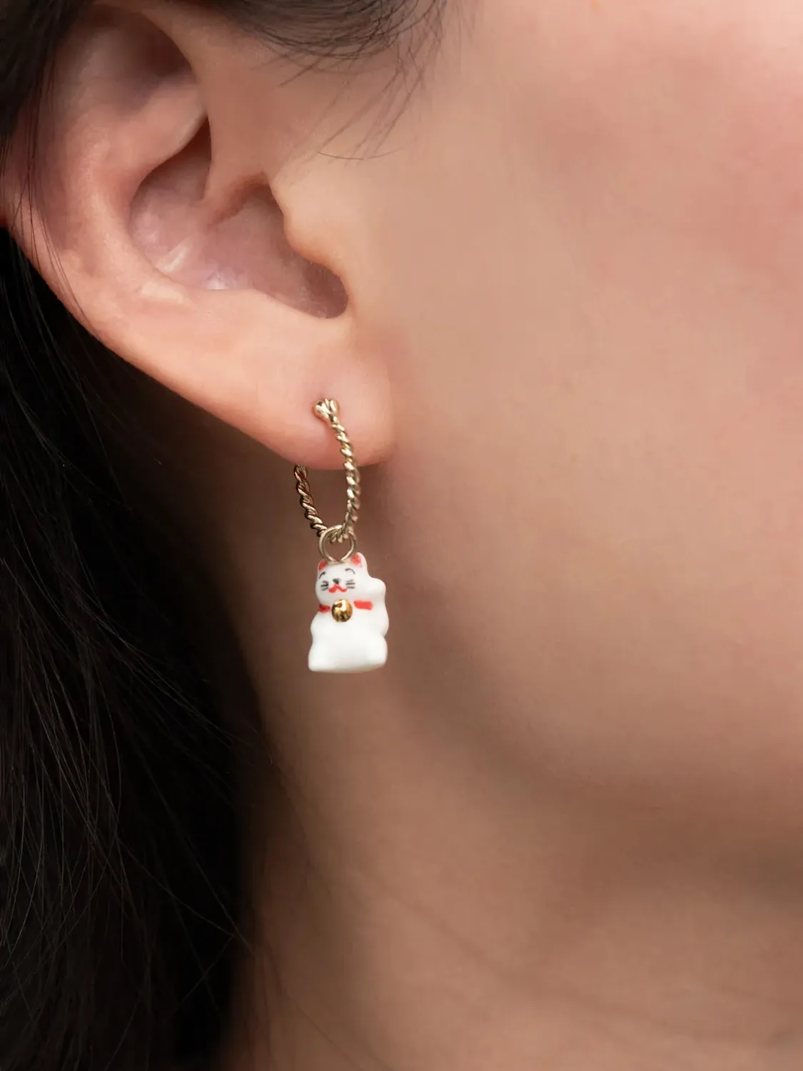 Nach Bijoux mini créole Maneki neko à l'unité