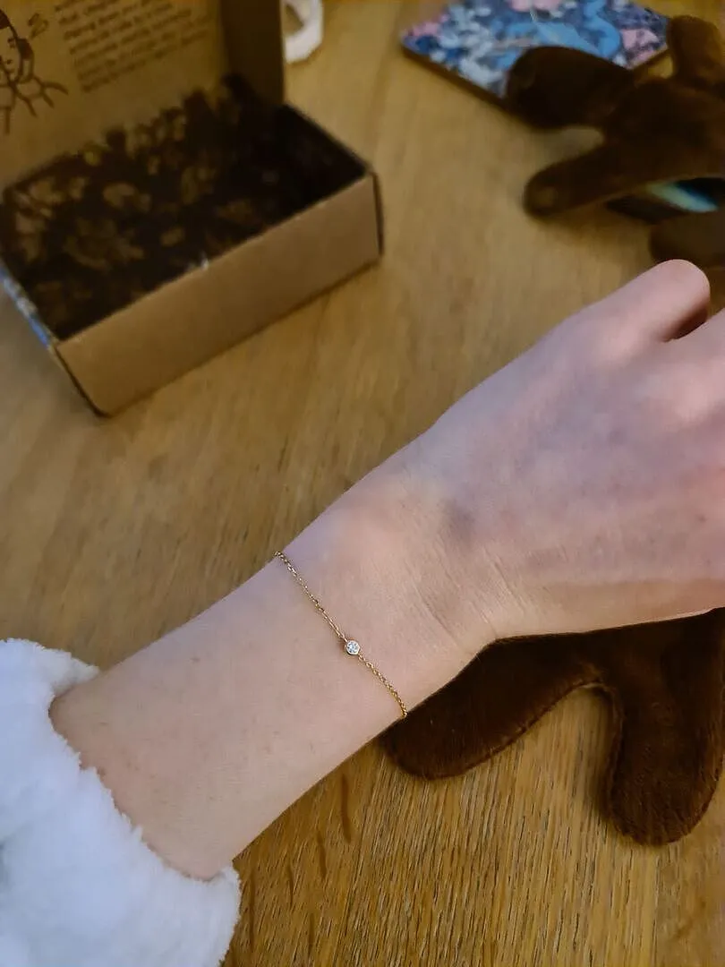Astrid & Miyu Essential Crystal bracelet breloque doré