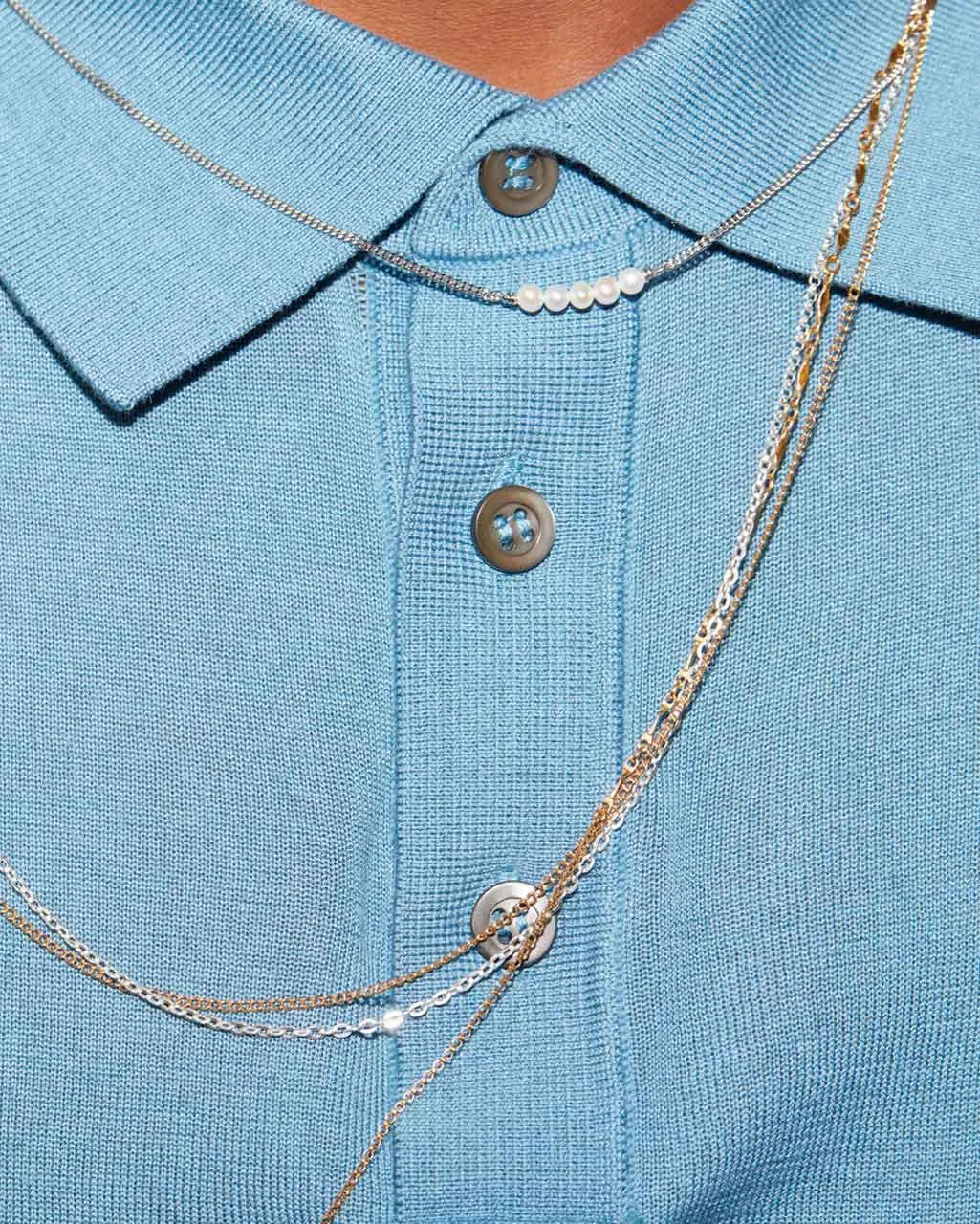 Completedworks H49 collier plaqué or jaune homme
