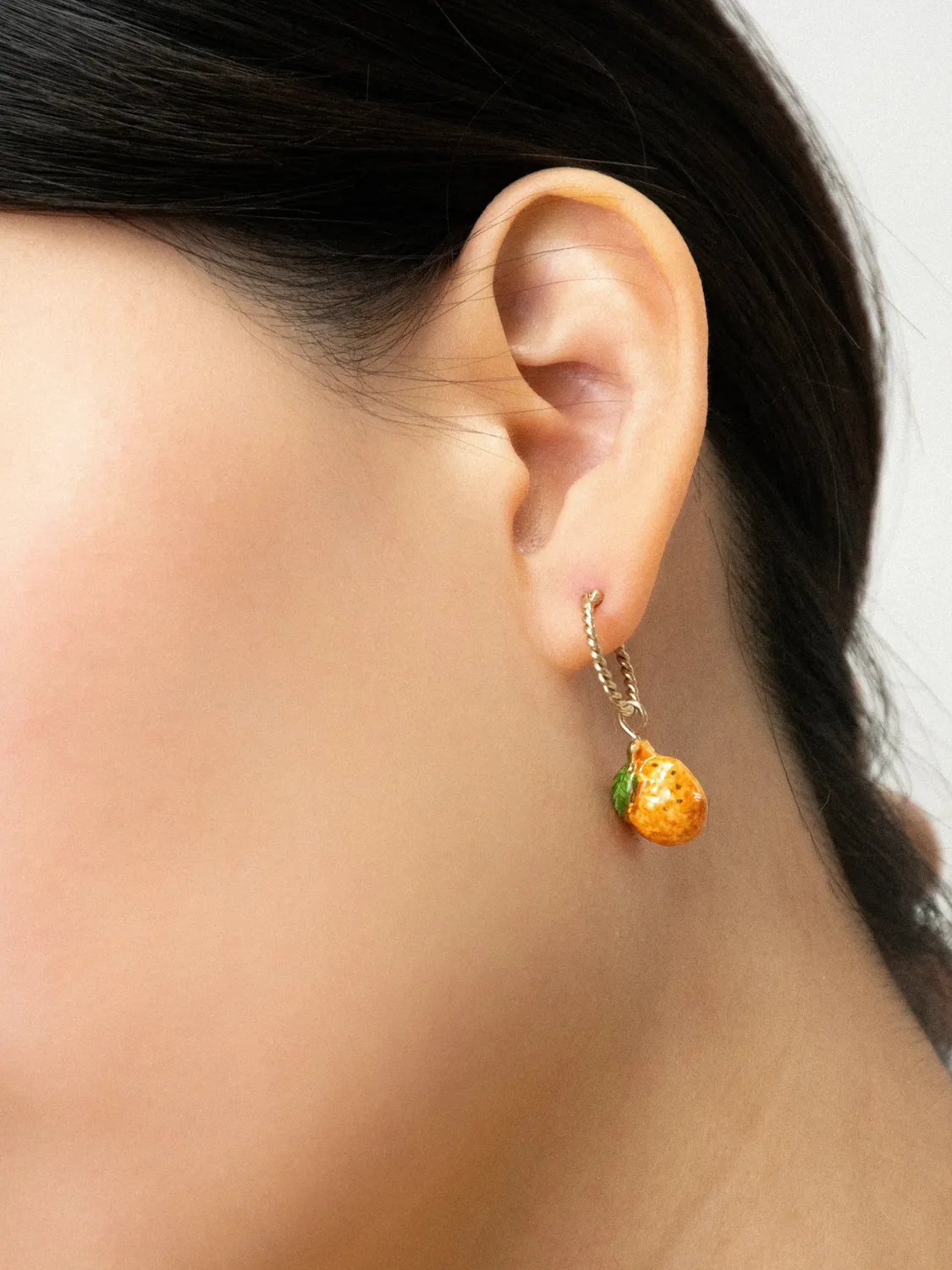 Nach Bijoux Mini créole orange boucle d'oreille 2,9 cm