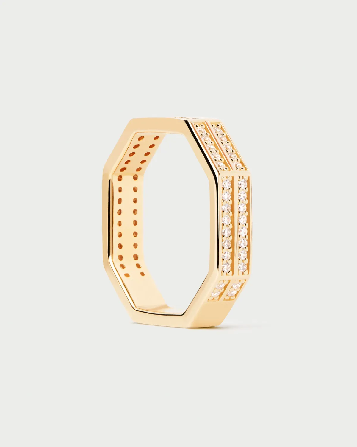 PDPAOLA Olympia bague zirconia blanc taille 12