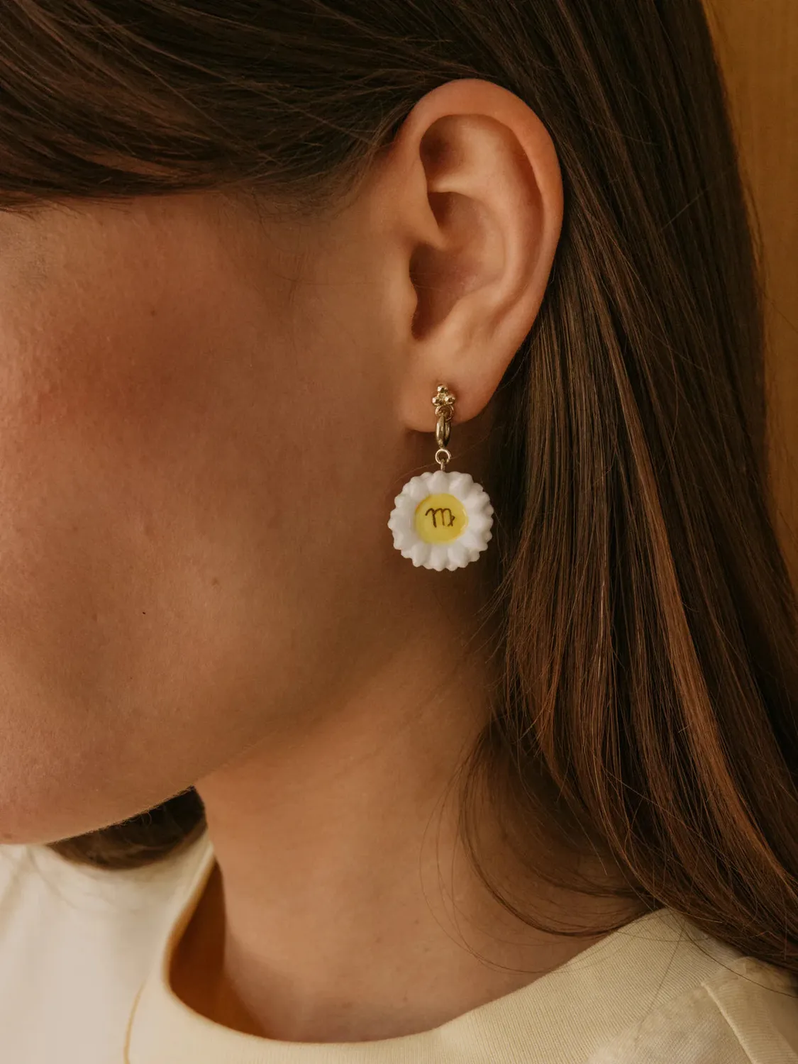Nach Bijoux Astro charm Vierge porcelaine fleurs