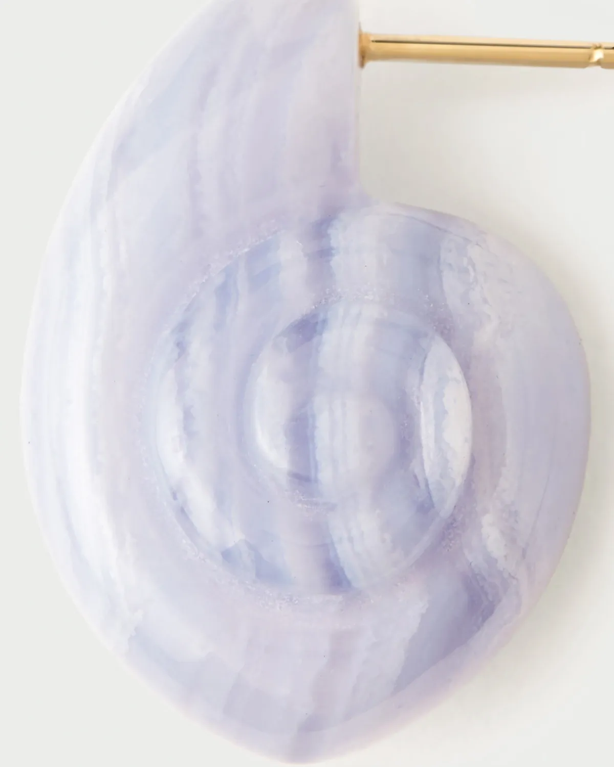 PDPAOLA Aqua boucles coquillage agate bleue