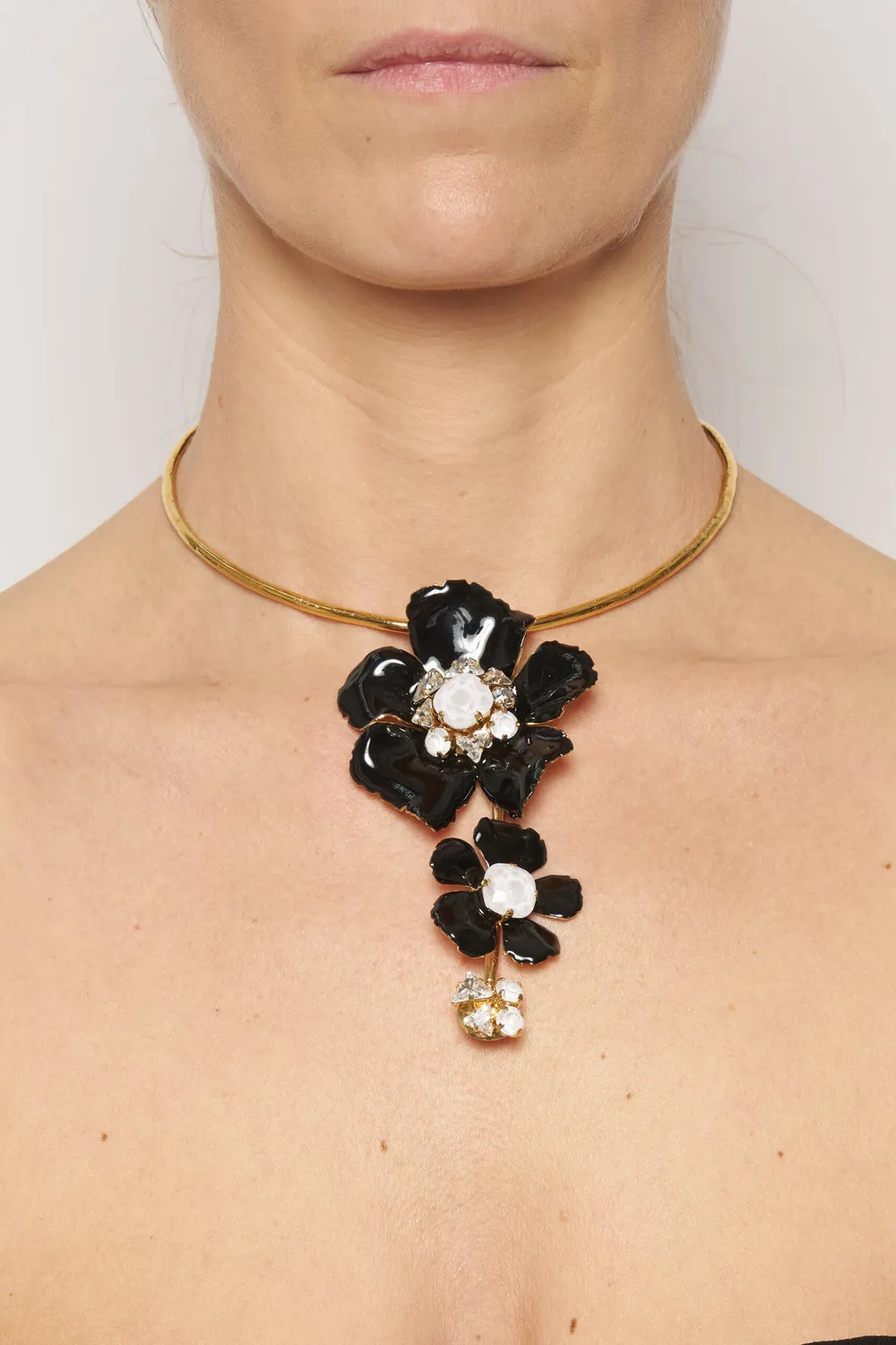 Philippe Ferrandis Black Blossom torque collier noir