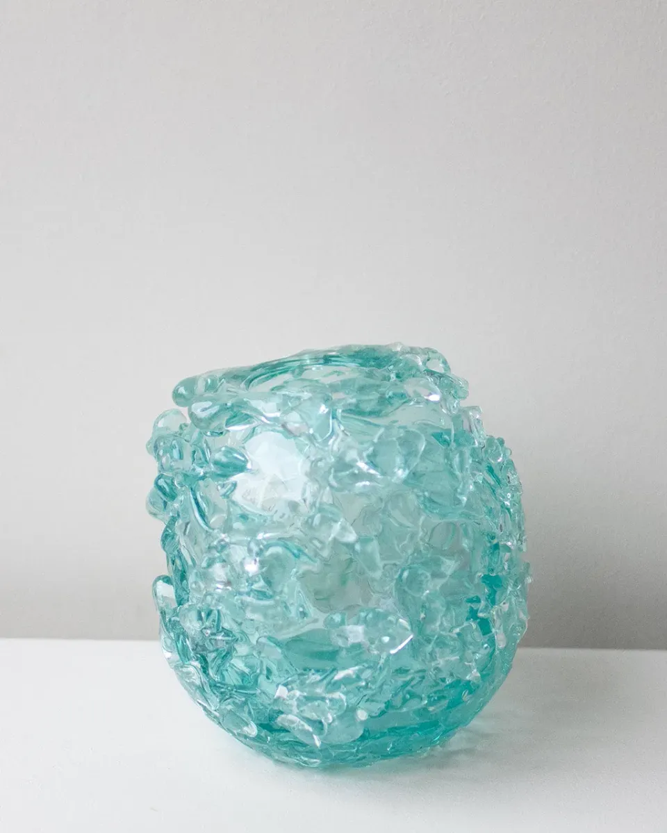 Completedworks Light Spreads vase verre bleu moyen