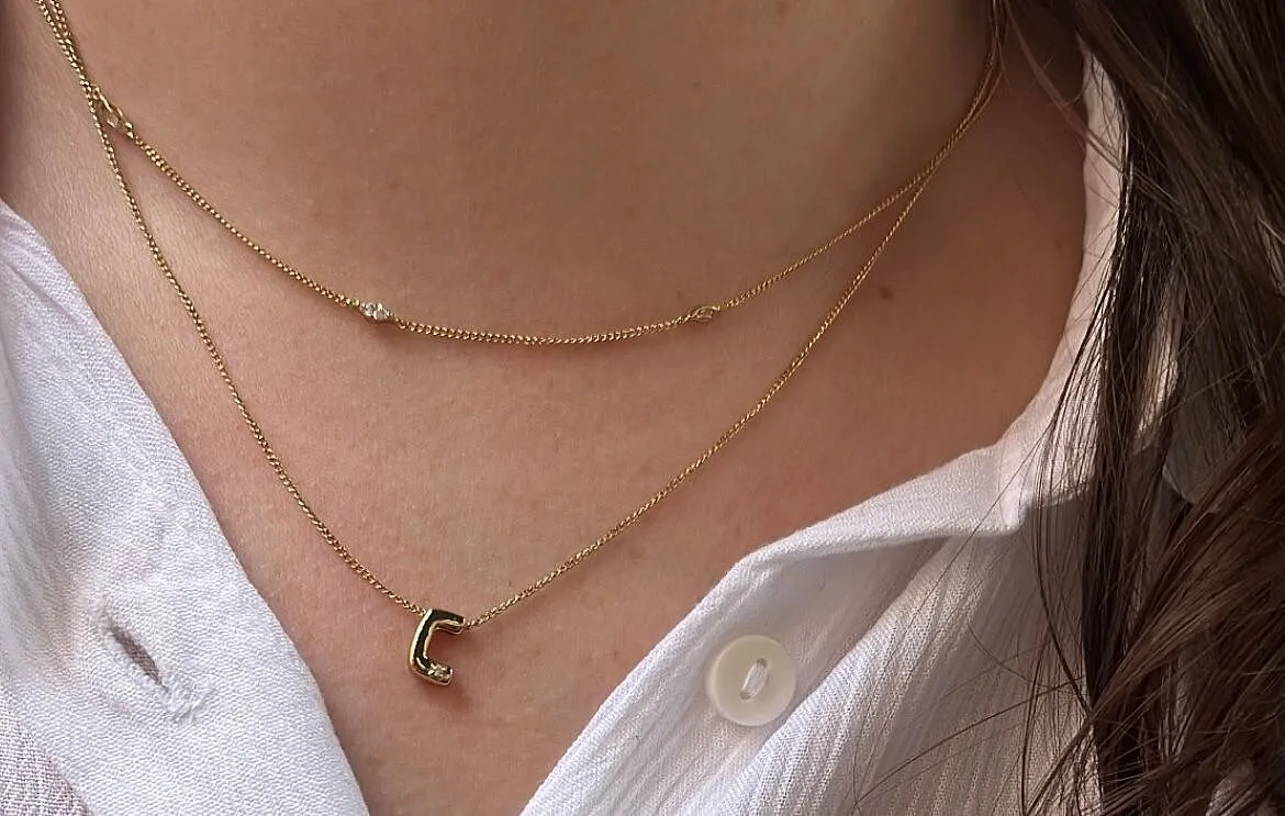 Astrid & Miyu Navette Crystal collier doré cristal