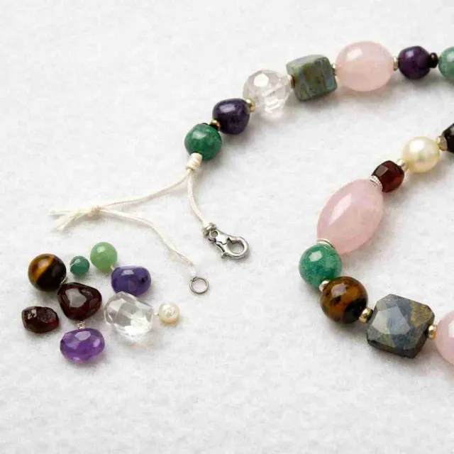 Nao de Paris ré-enfilage collier de perles moyennes sans nœud