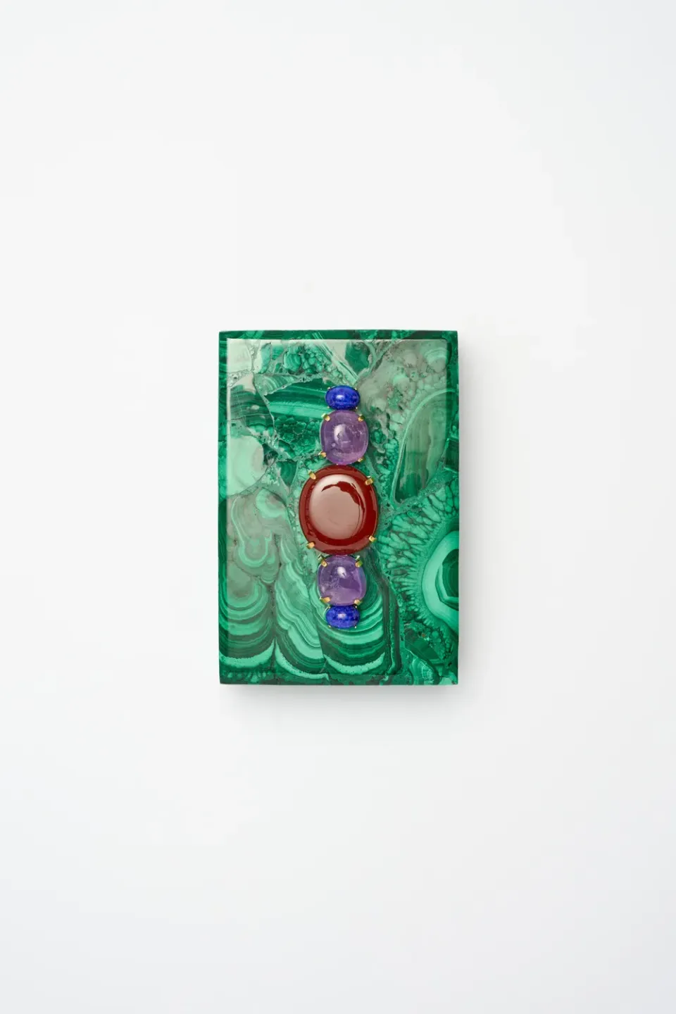 Philippe Ferrandis Malachite boîte décorative lapis 15 cm