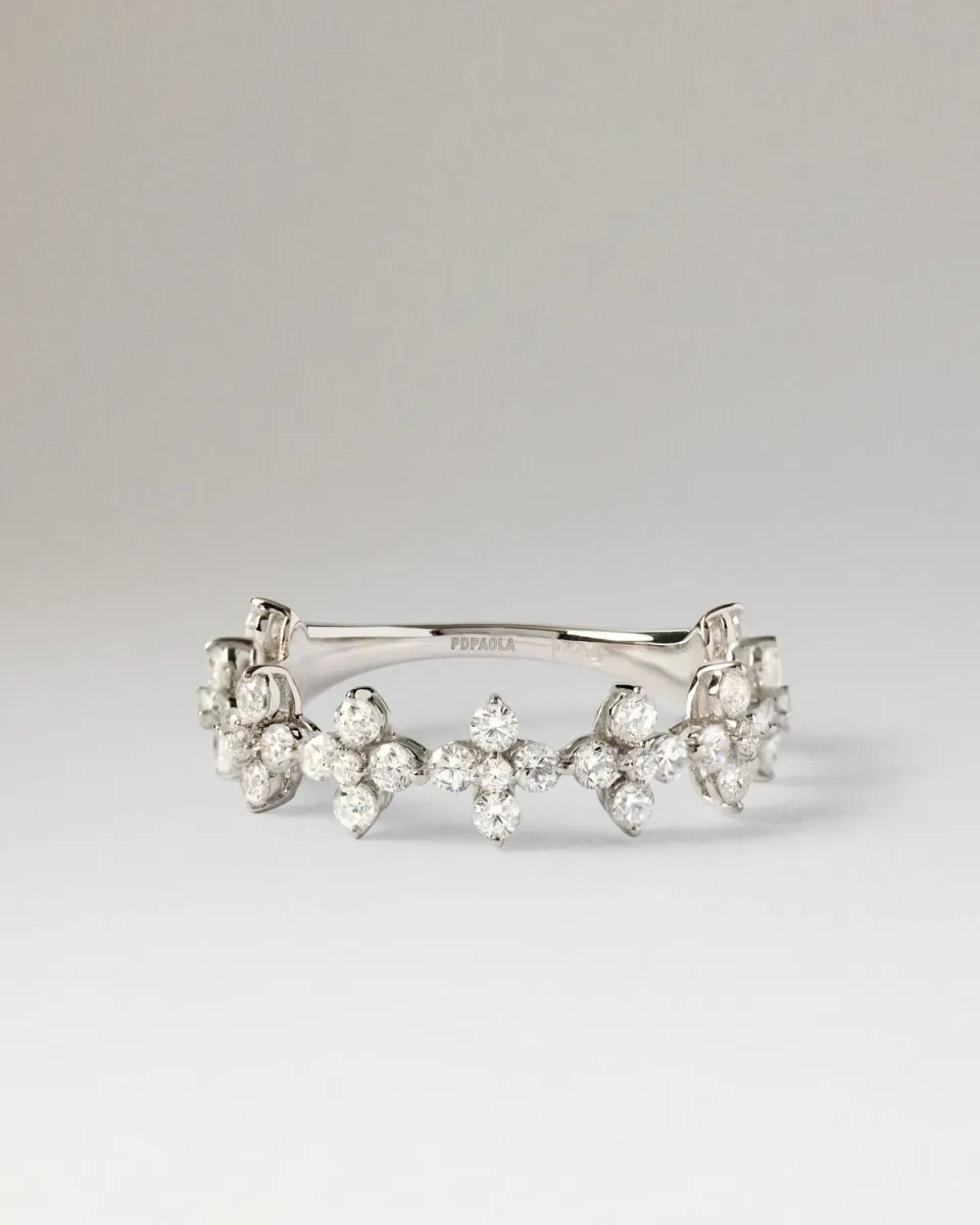 PDPAOLA Maggie bague or blanc diamants 1,04 ct