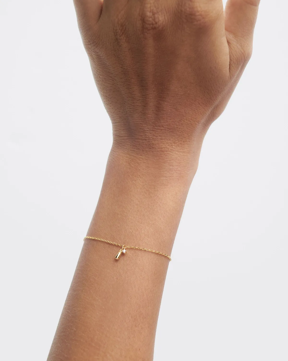 PDPAOLA Kira bracelet zircon blanc 15-18 cm