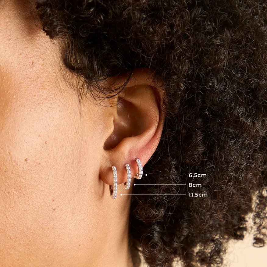 Astrid & Miyu Pearl Single Hoop créole perle argentée