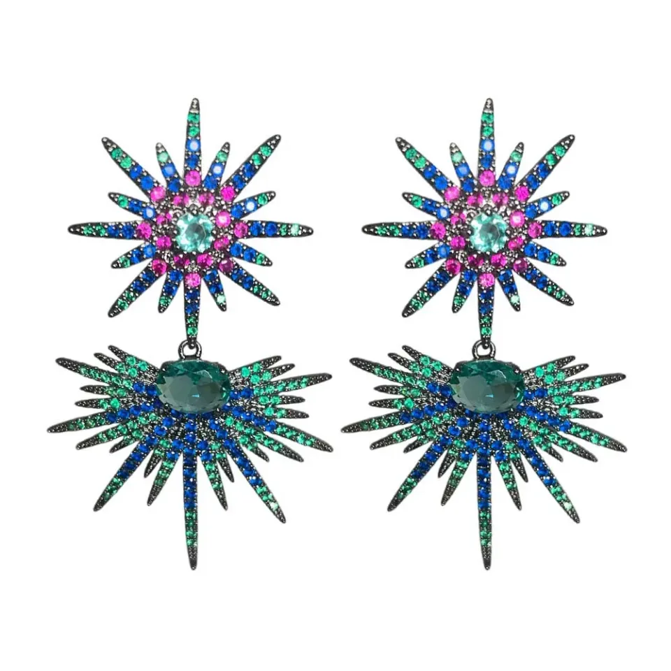 Nao de Paris Stellar boucles pendantes zirconium