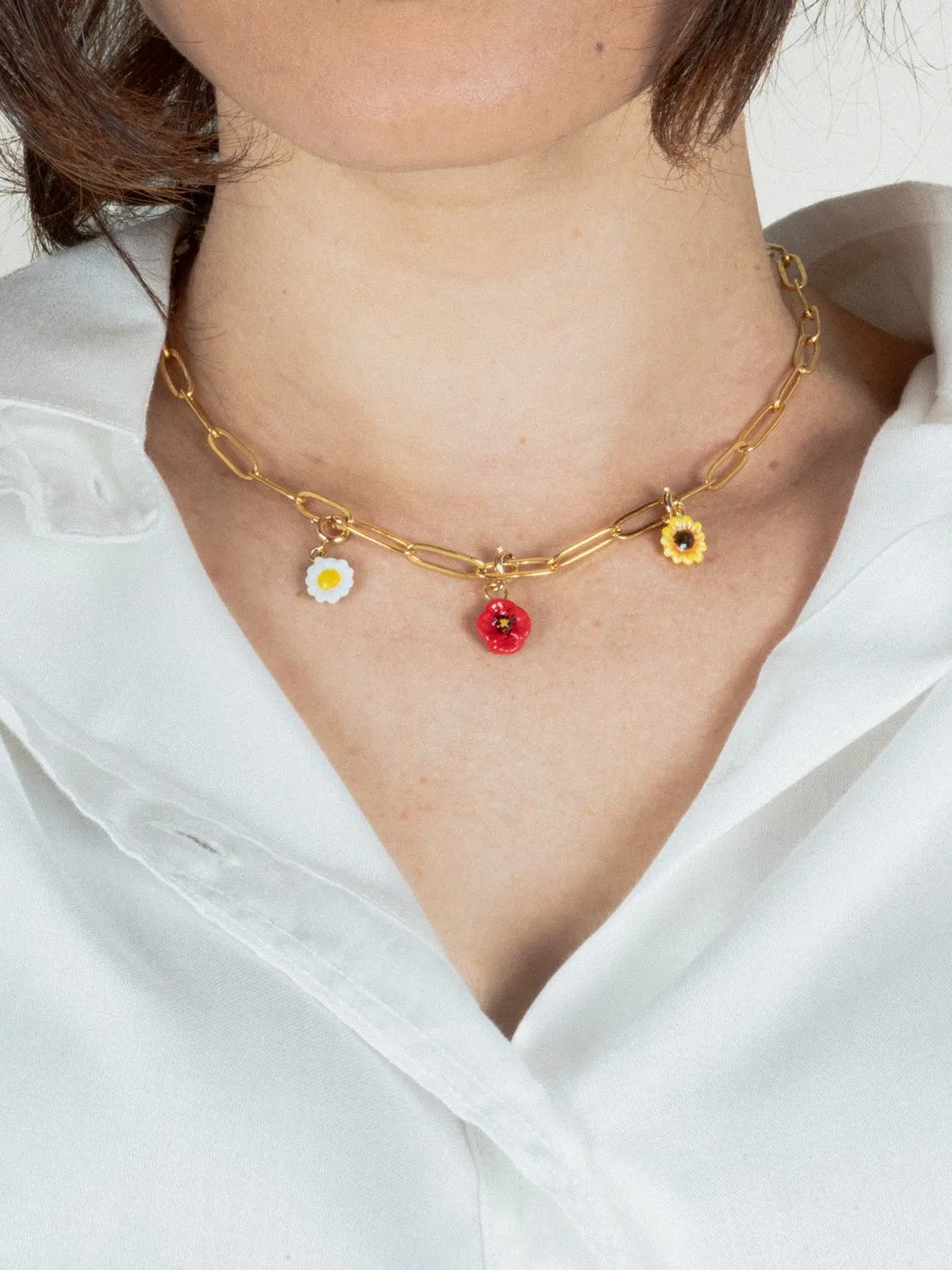 Nach Bijoux coquelicot charm’s porcelaine rouge 1 cm