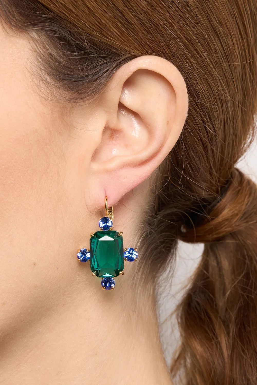 Philippe Ferrandis Castiglione dormeuses bleues 3,5 cm