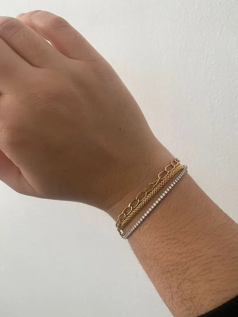 Astrid & Miyu Tennis Chain bracelet argent rivière