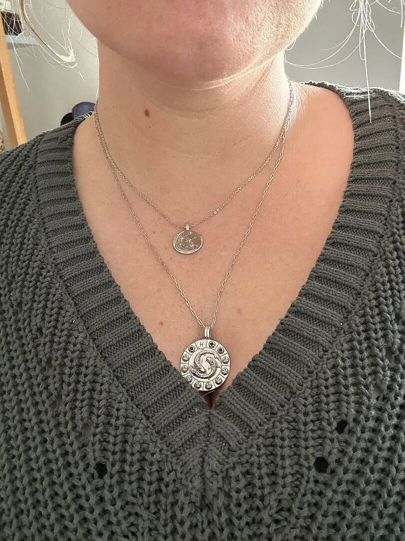 Astrid & Miyu Pisces Bold collier zodiaque Poissons argent