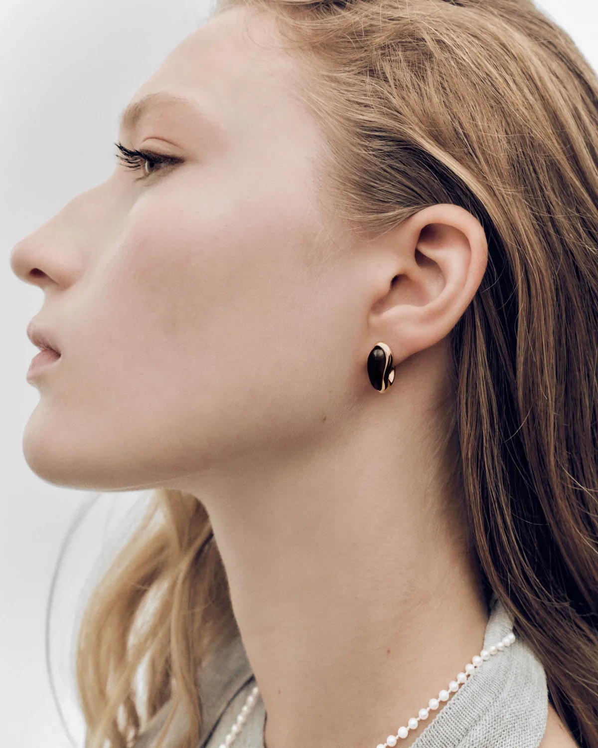 PDPAOLA Luna boucles d’oreilles quartz fumé
