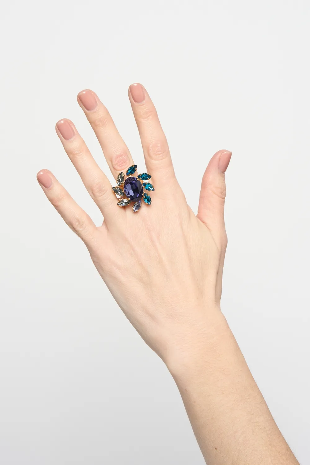 Philippe Ferrandis Paris By Night bague ajustable bleu cristal