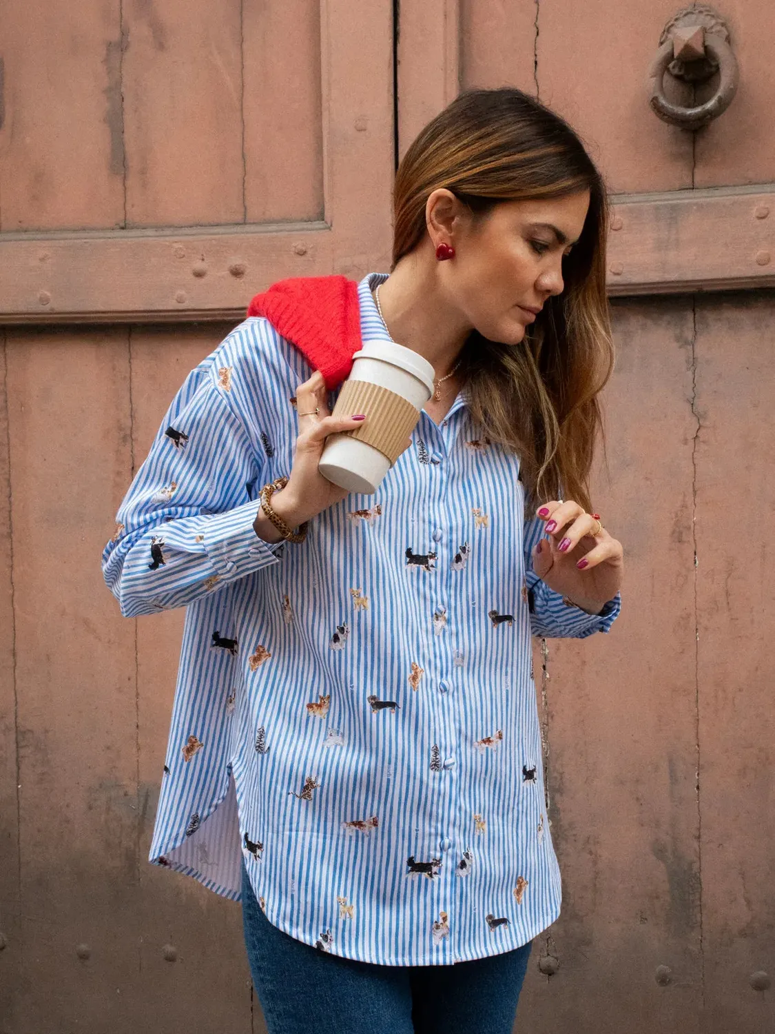 Nach Bijoux Comme Chiens et Chats chemise oversize rayée S/M