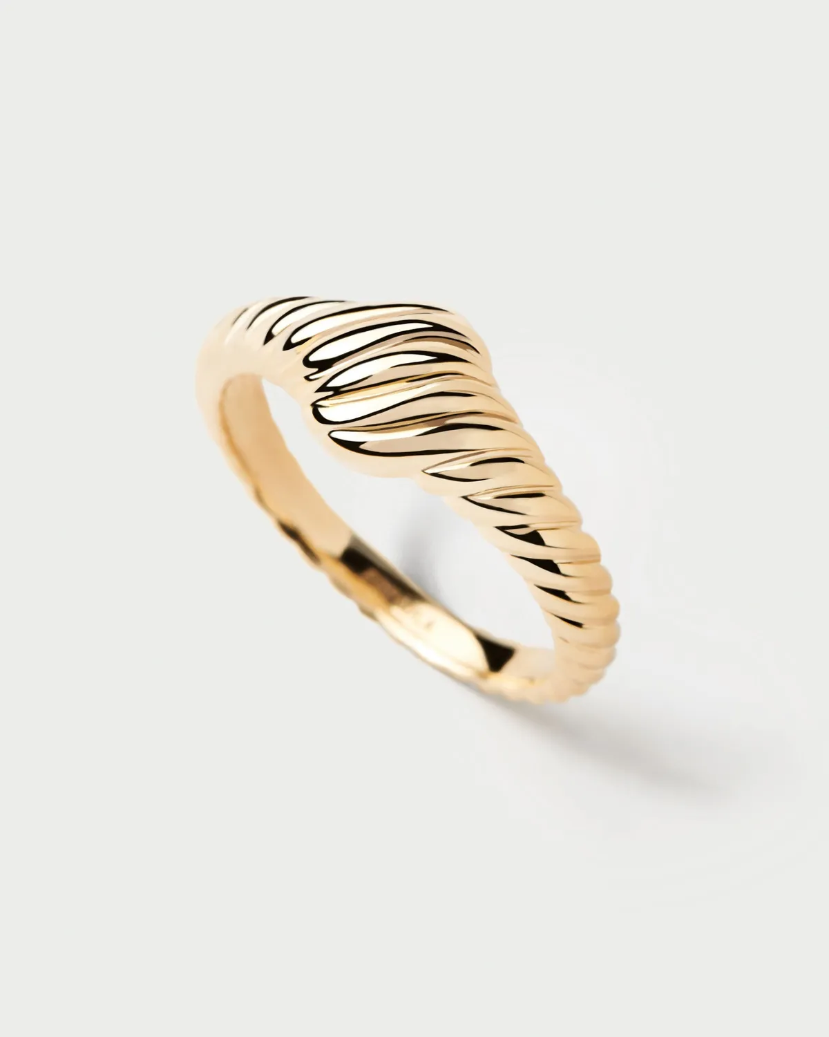 PDPAOLA Vicky Stamp bague or massif 18 carats
