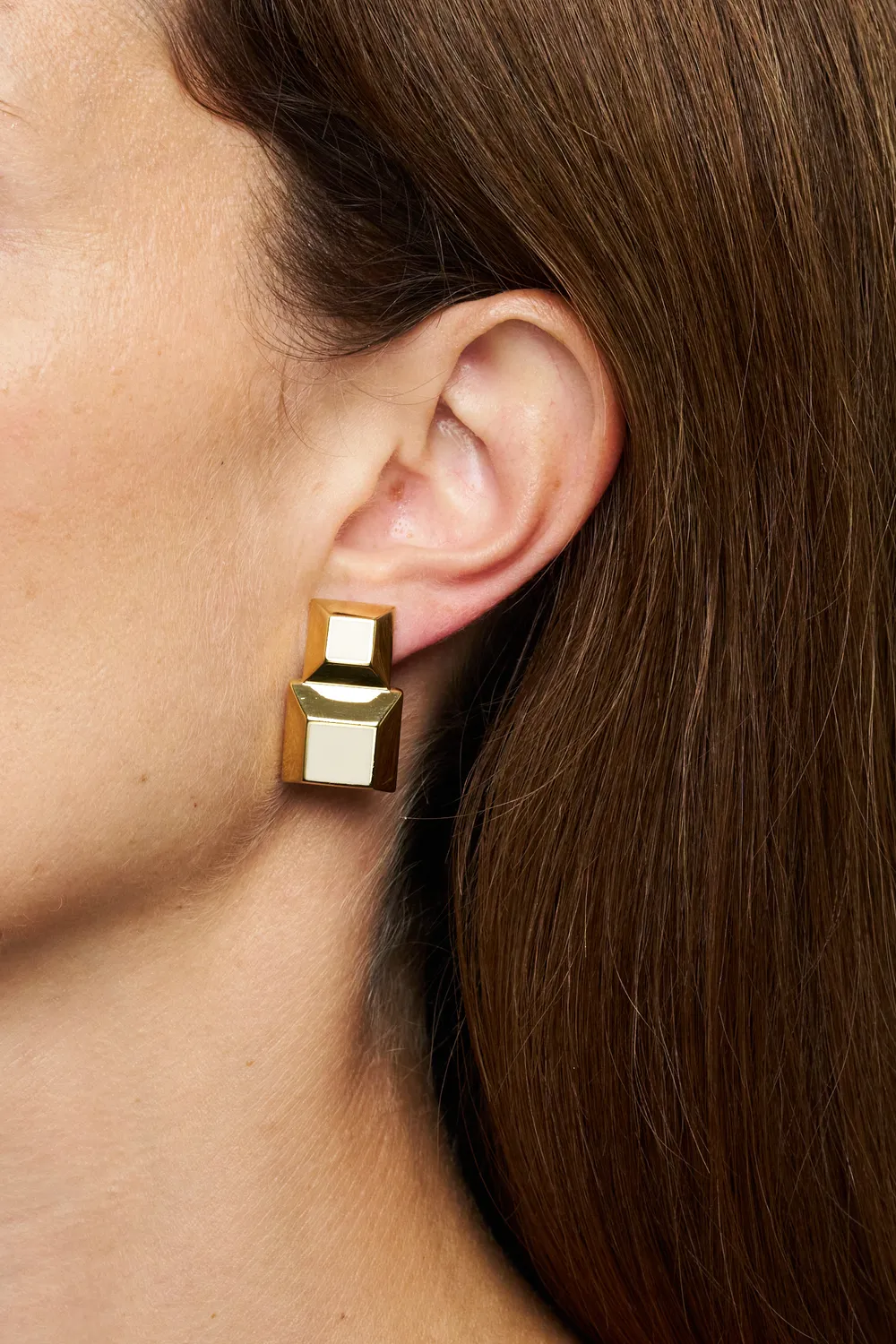 Philippe Ferrandis Kheops boucles d'oreilles clips or fin