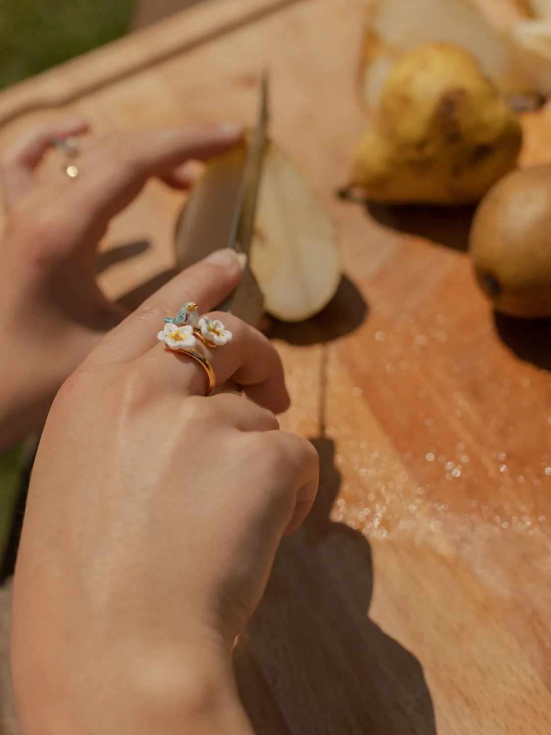 Nach Bijoux Le Temps des Récoltes bague ajustable fleur